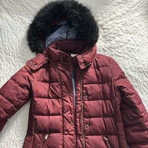 Boden Down Parka with Faux Fur Trimmed Removable Hood, Size US2/ UK6
